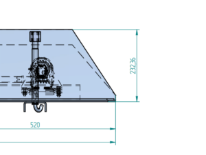 11502 – Wheel carrier for 10 stud wheel with stretch tube. Steel.