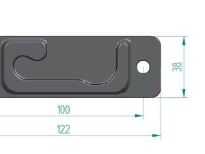300228 LI – Embedded keeper series. Precision casting by stainless steel.