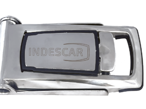 35127 I – Maneta base guía «articulada» para tubo Ø27 mm. Tapa en inoxidable con sistema anticorte (zona de contacto apertura tapa de PA6+PRFV). Preparada para apertura interior (sistema antipánico). Acero inoxidable.