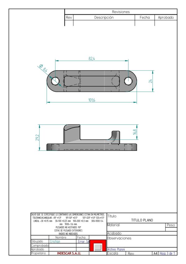300226 I – Cremona modelo 350. Acero inoxidable (microfusión). - Indescar