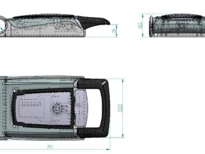 35027 I – External “Pull” Door Locking handle (guide base type), suitable for use with Ø27 mm tube. Stainless steel flap with anti-cut system (opening contact area made by PA6+GRP. Designed for internal opening (push bottom for internal release device). Stainless steel.